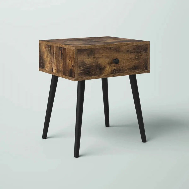 Mid-Century Modern Farmhouse Bedroom 1-Drawer Nightstand End Table by HomePacific