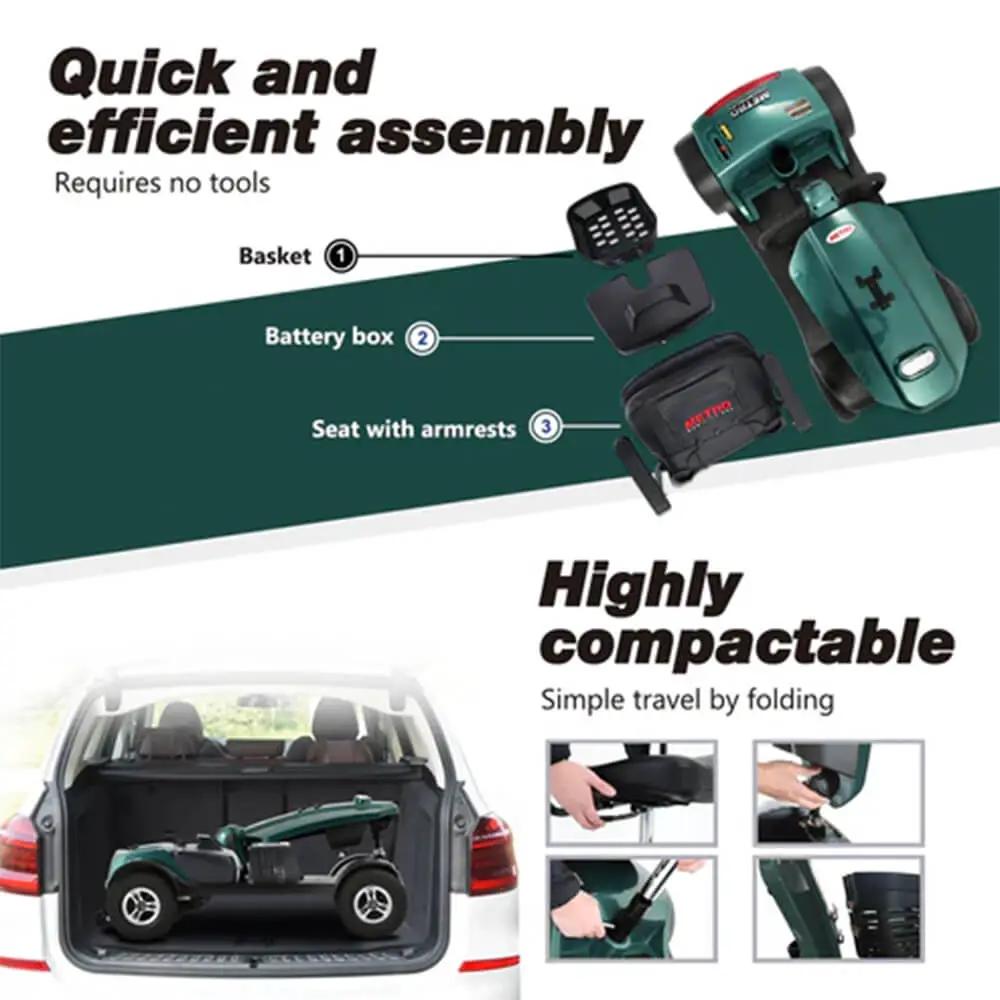 Metro Mobility Max Plus 24V/20AH Heavy Duty Electric Drive Mobility Scooter, 300LBS (SAK93164) by SAKSBY WHOLESALE