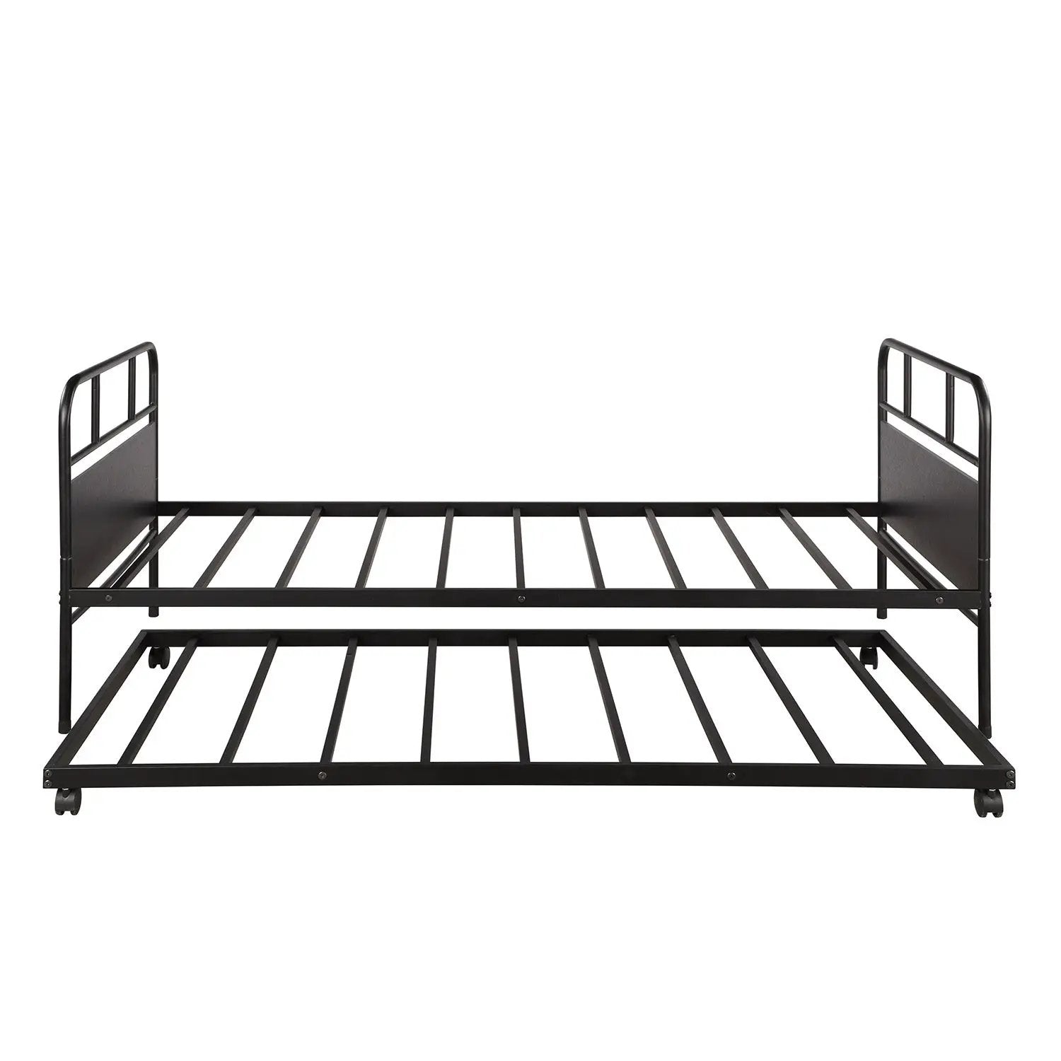 Metal Daybed Platform Bed Frame with Trundle by HouseOfZazla