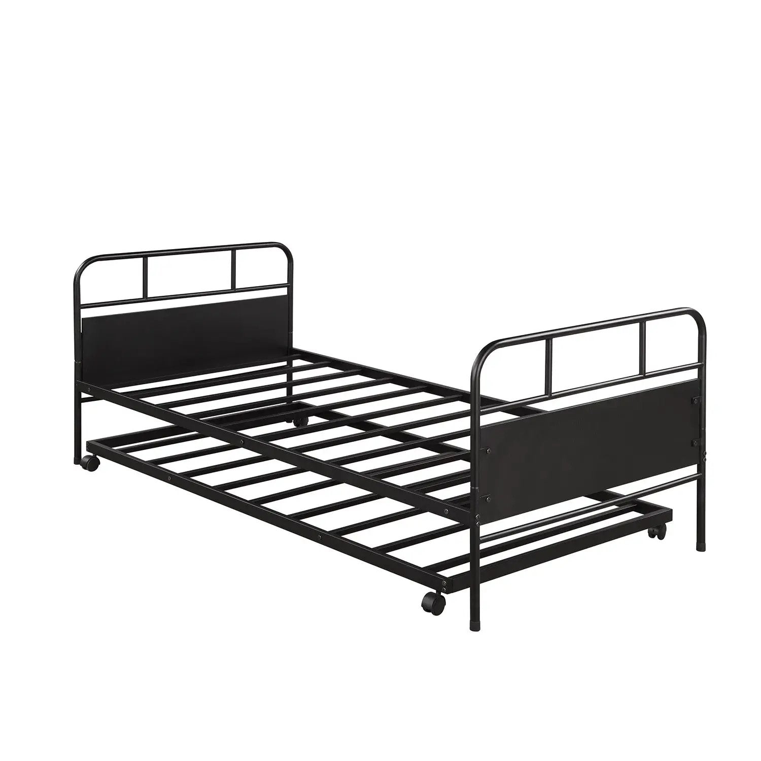 Metal Daybed Platform Bed Frame with Trundle by HouseOfZazla