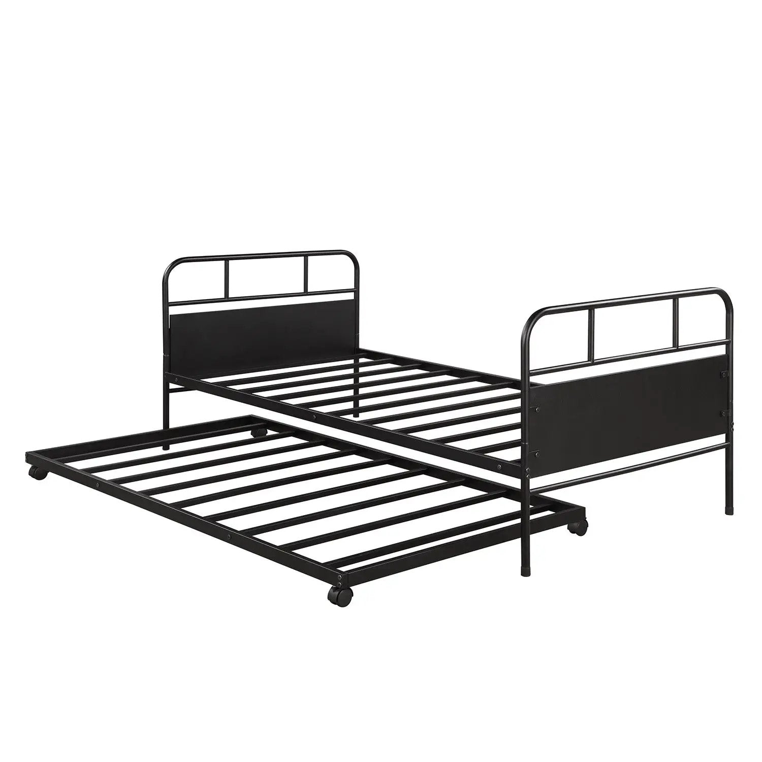 Metal Daybed Platform Bed Frame with Trundle by HouseOfZazla