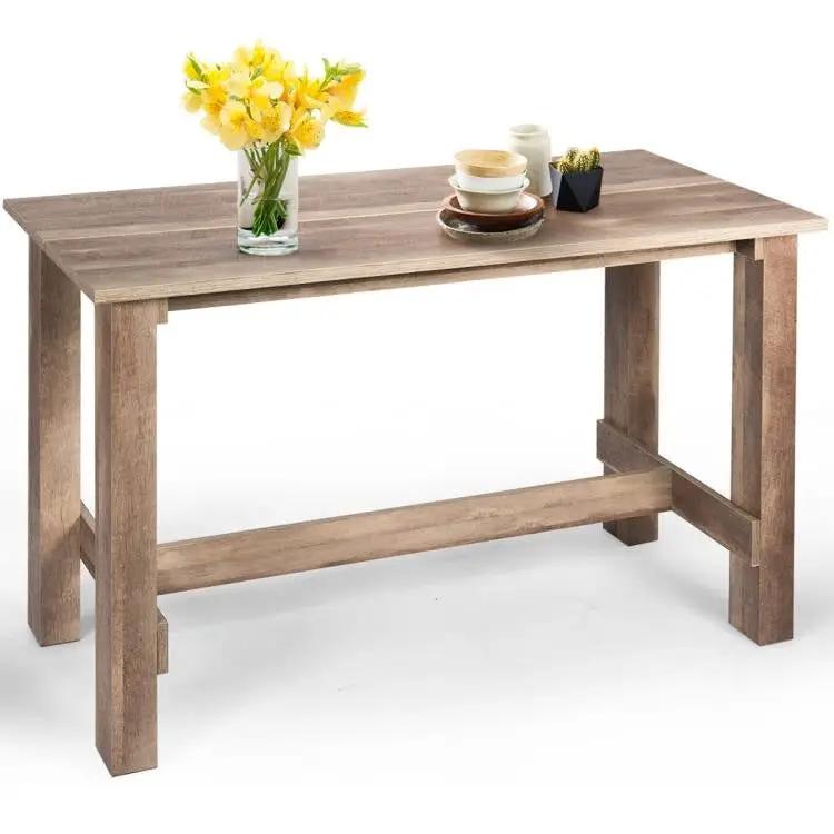 Modern Farmhouse Brown Wood 55-inch Counter Height Dining Table Computer Desk by HomePacific
