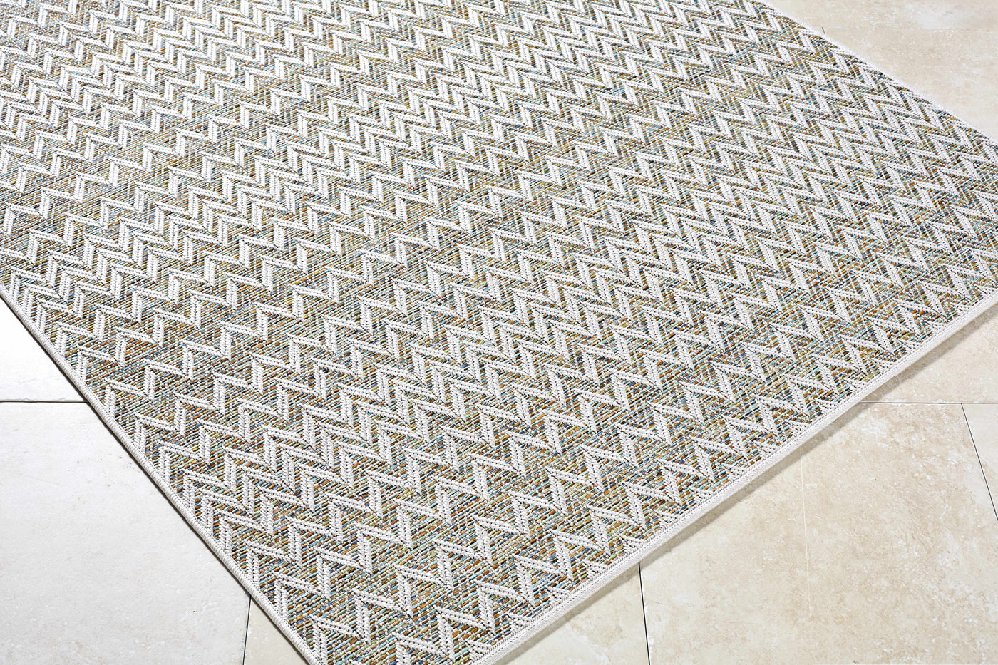 Alazne Ivory Outdoor Area Rug by Boutique Rugs