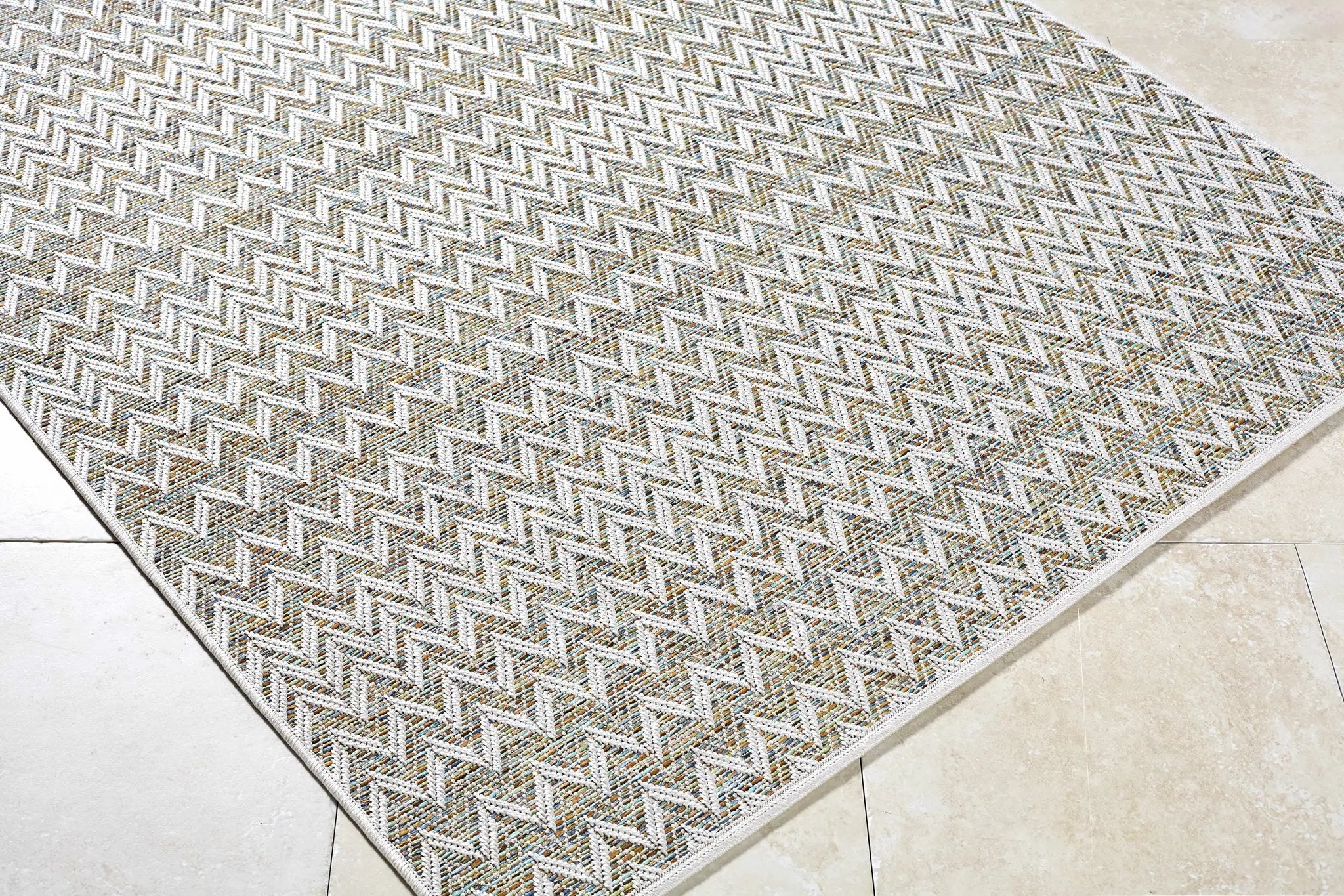 Alazne Ivory Outdoor Area Rug by Boutique Rugs