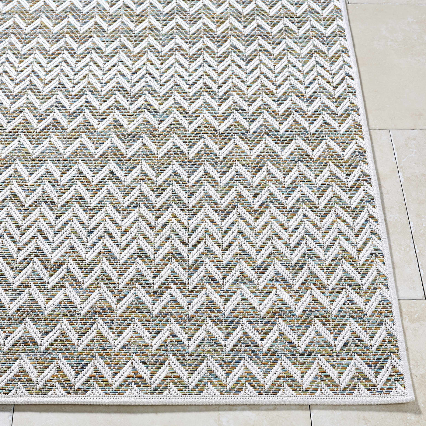 Alazne Ivory Outdoor Area Rug by Boutique Rugs