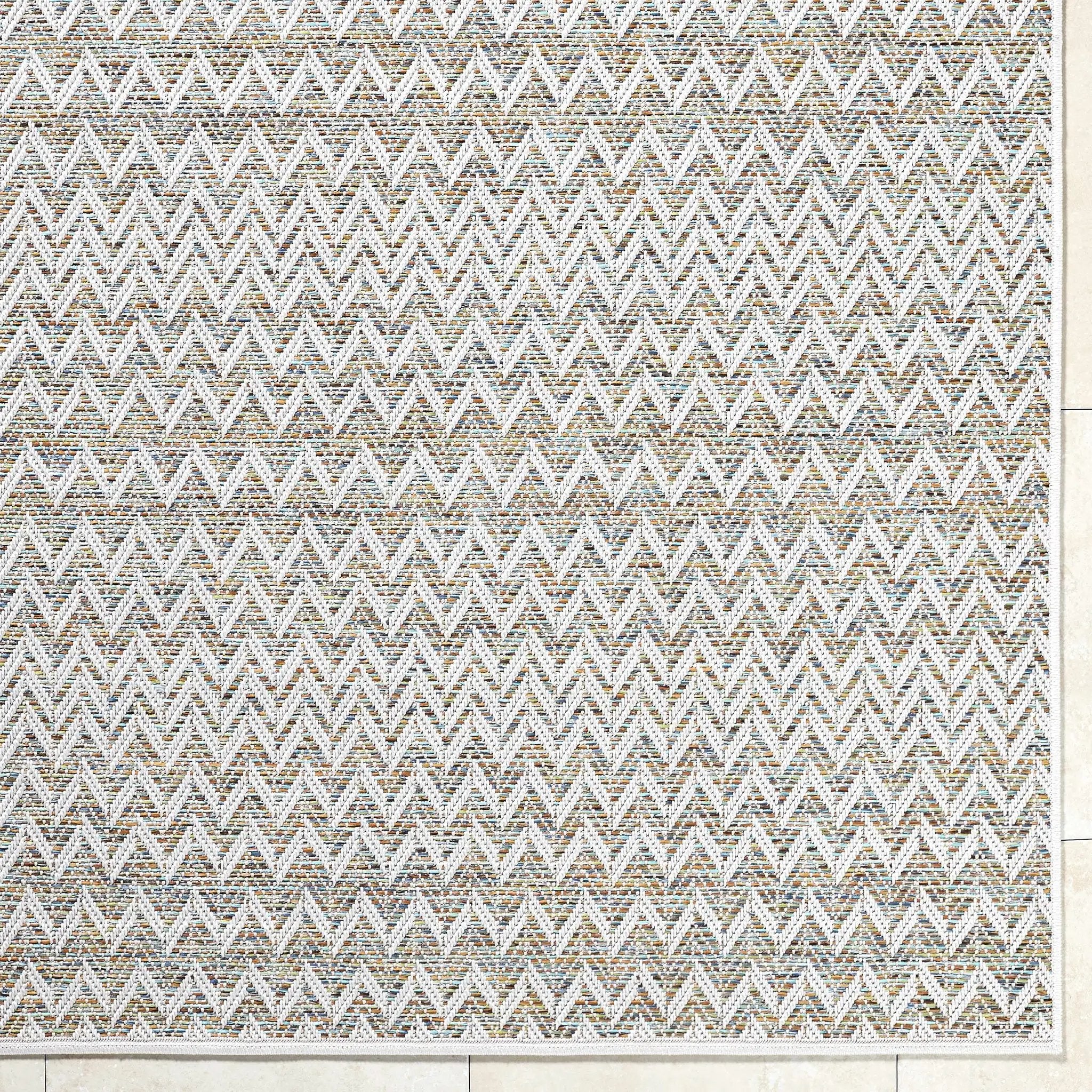 Alazne Ivory Outdoor Area Rug by Boutique Rugs