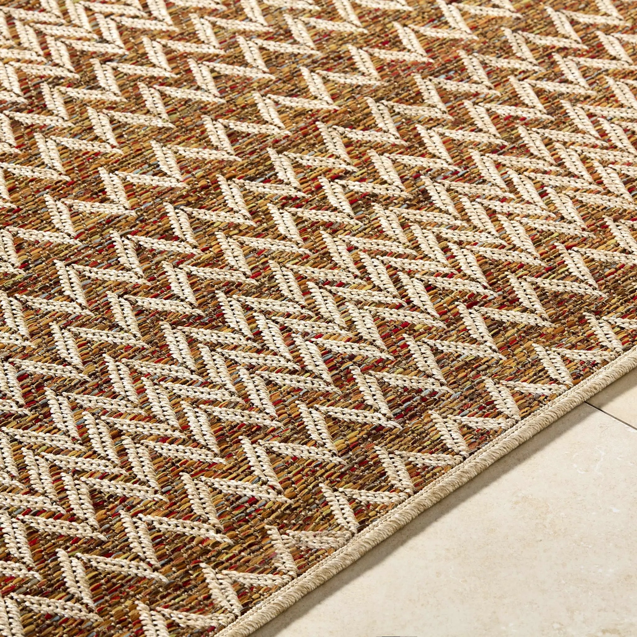 Alazne Burnt Orange Outdoor Area Rug by Boutique Rugs