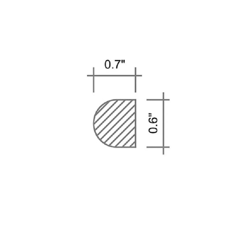 Wooden Grey 0.5x12 Polished Pencil Marble Tile Trim (10 pack, 0.5 sq ft/case) by Apollo Tile