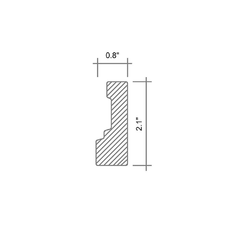 Wooden Grey 2x12 Chair Rail Polished Marble Tile Trim (10 pack, 1.667 sq ft/case) by Apollo Tile