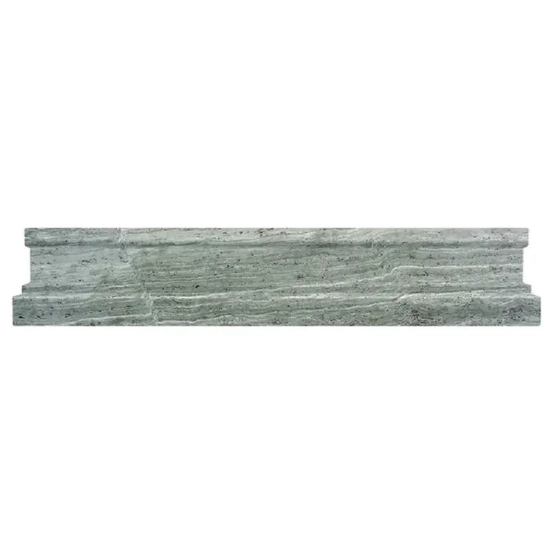 Wooden Grey 2x12 Chair Rail Polished Marble Tile Trim (10 pack, 1.667 sq ft/case) by Apollo Tile