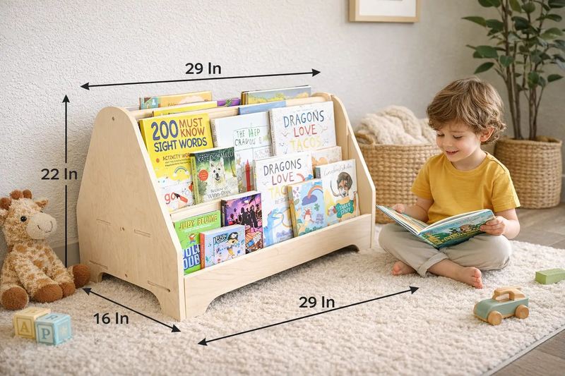 MIGUEL- Double Sided Portable Bookshelf by Bush Acres