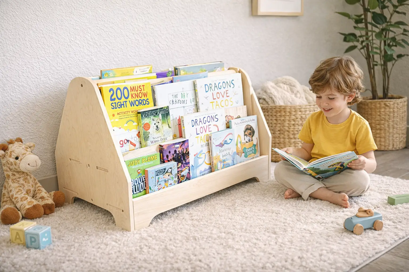 MIGUEL- Double Sided Portable Bookshelf by Bush Acres