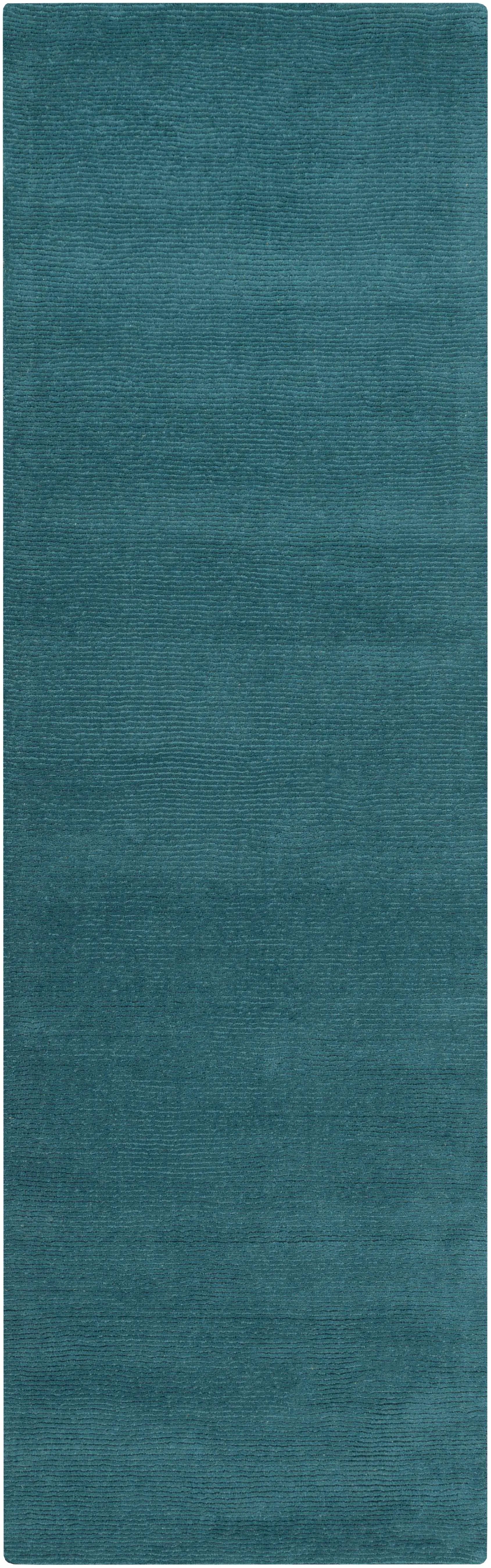 Brockton Solid Teal Wool Rug by Boutique Rugs