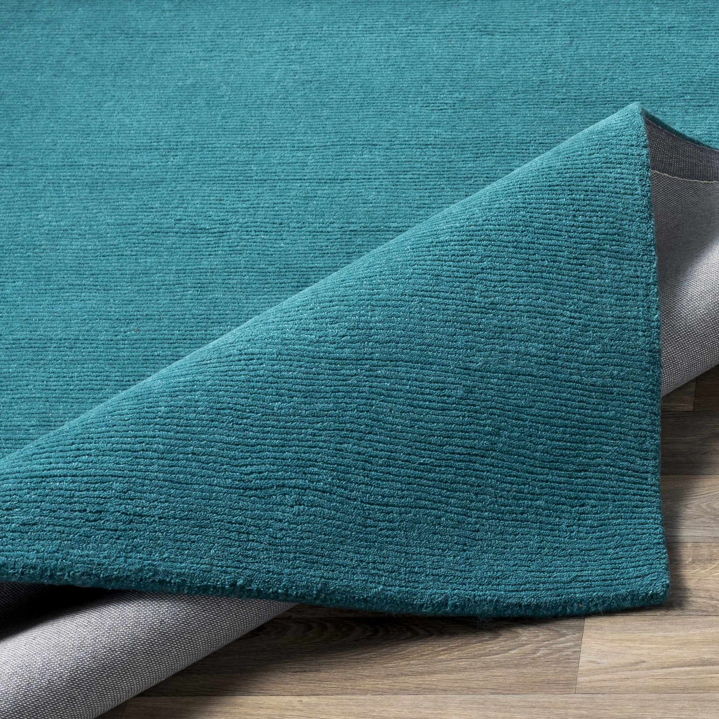 Brockton Solid Teal Wool Rug by Boutique Rugs