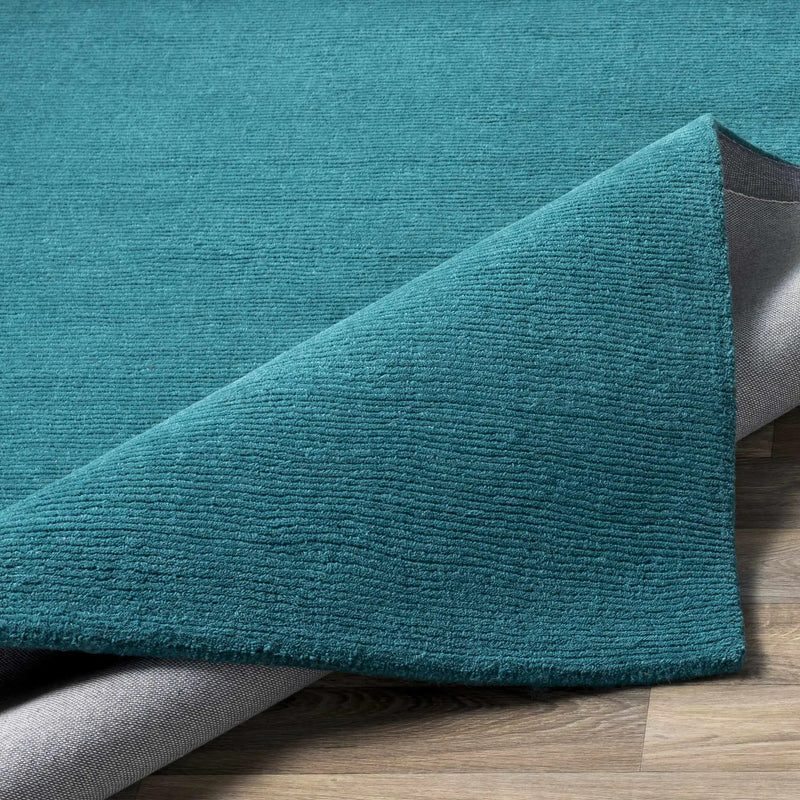 Brockton Solid Teal Wool Rug by Boutique Rugs