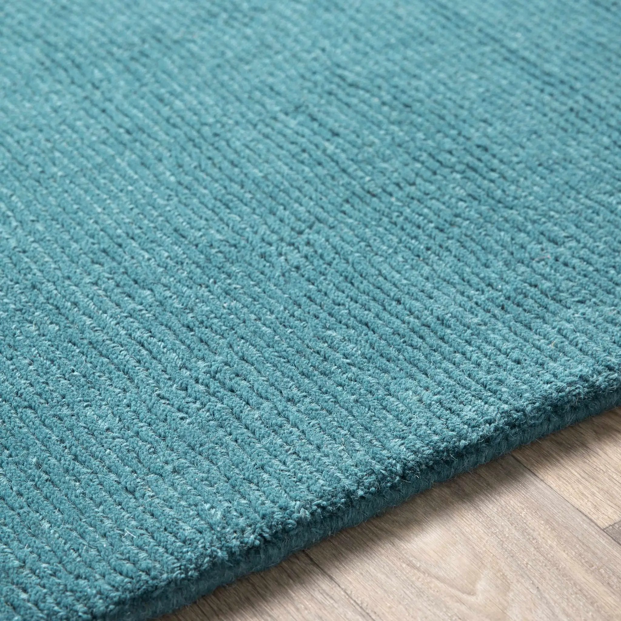 Brockton Solid Teal Wool Rug by Boutique Rugs