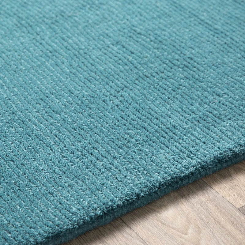 Brockton Solid Teal Wool Rug by Boutique Rugs