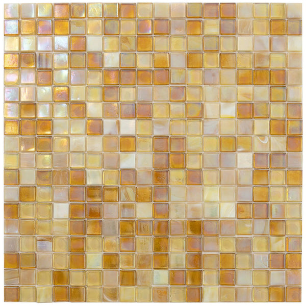 White Gold 12x12 Glossy Glass Uniform Square Mosaic Tile (20 pack, 18.69 sq ft/case)