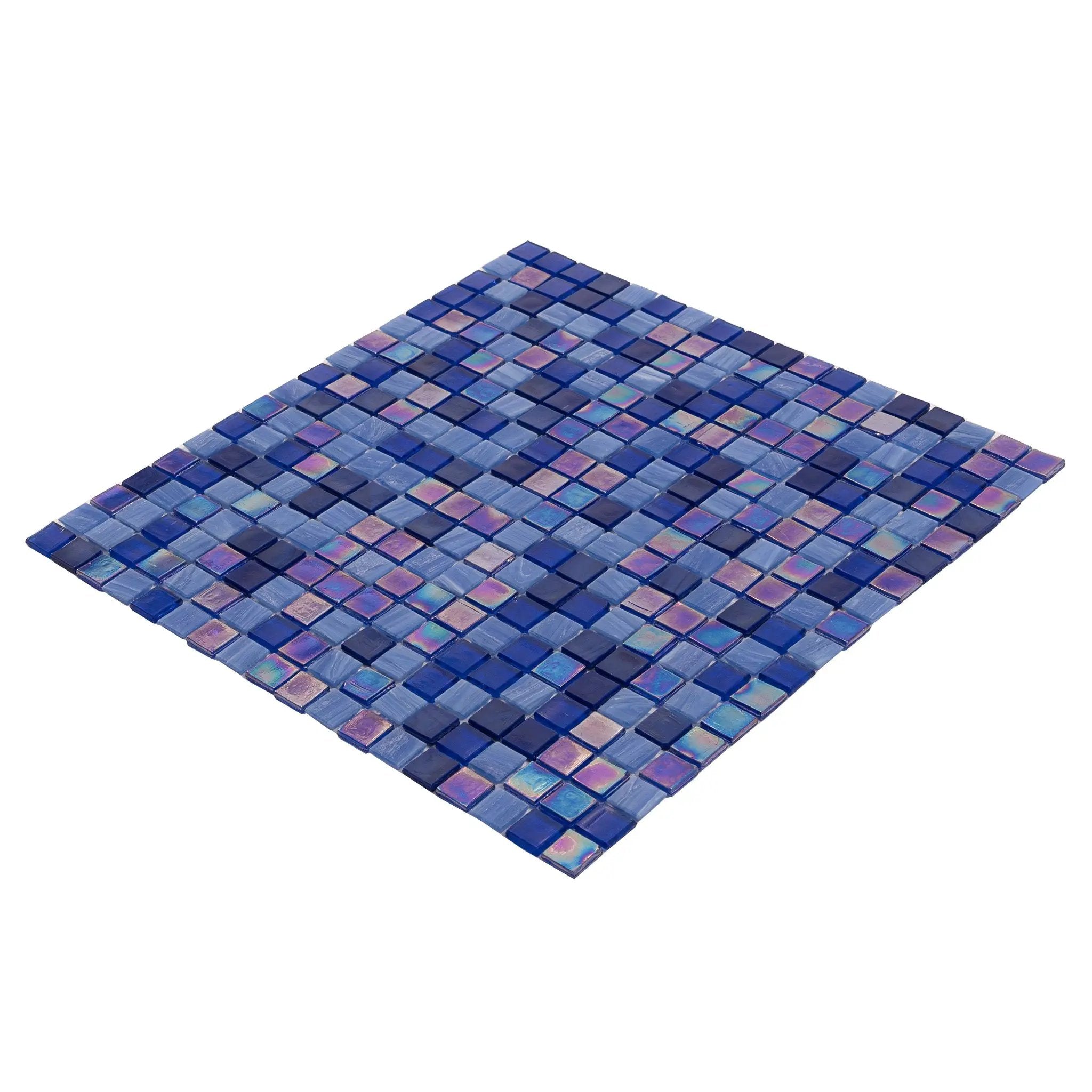 Blue 12x12 Glossy Uniform Square Glass Mosaic Tile (20 pack, 18.69 sq ft/case) by Apollo Tile
