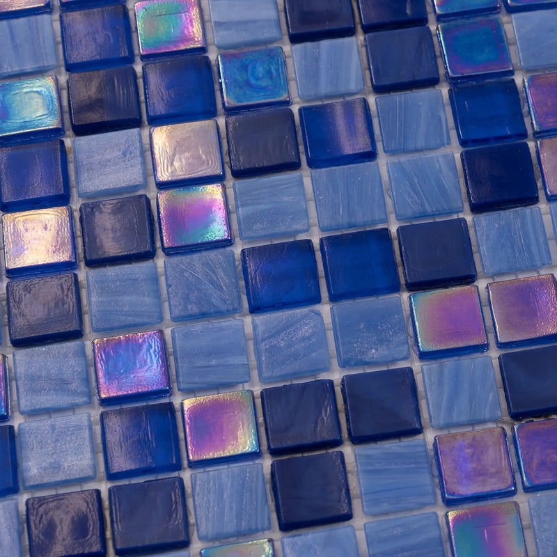 Blue 12x12 Glossy Uniform Square Glass Mosaic Tile (20 pack, 18.69 sq ft/case) by Apollo Tile