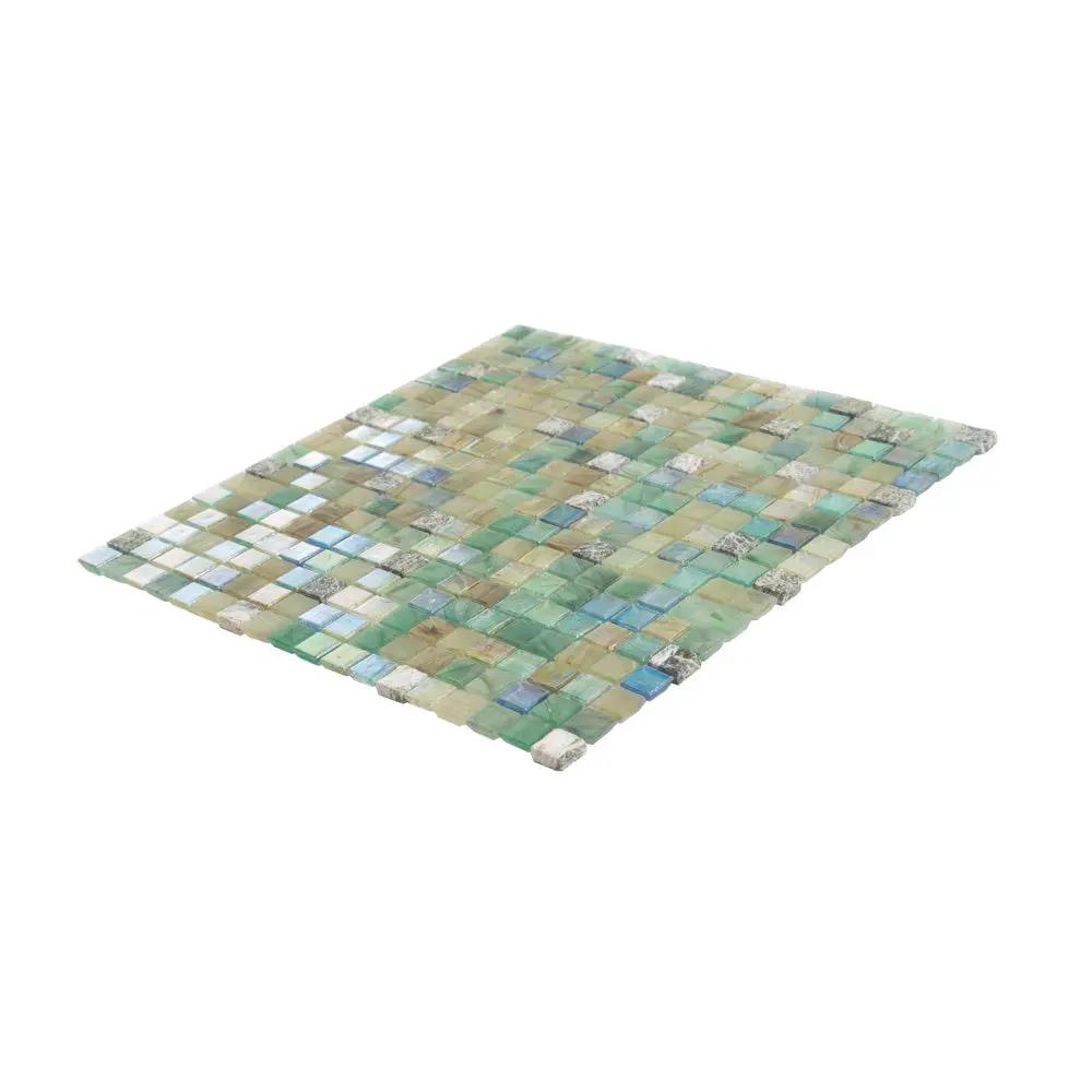 Emerald Green 12x12 Glossy Uniform Square Glass Mosaic Tile (10 pack, 9.3 sq ft/case) by Apollo Tile