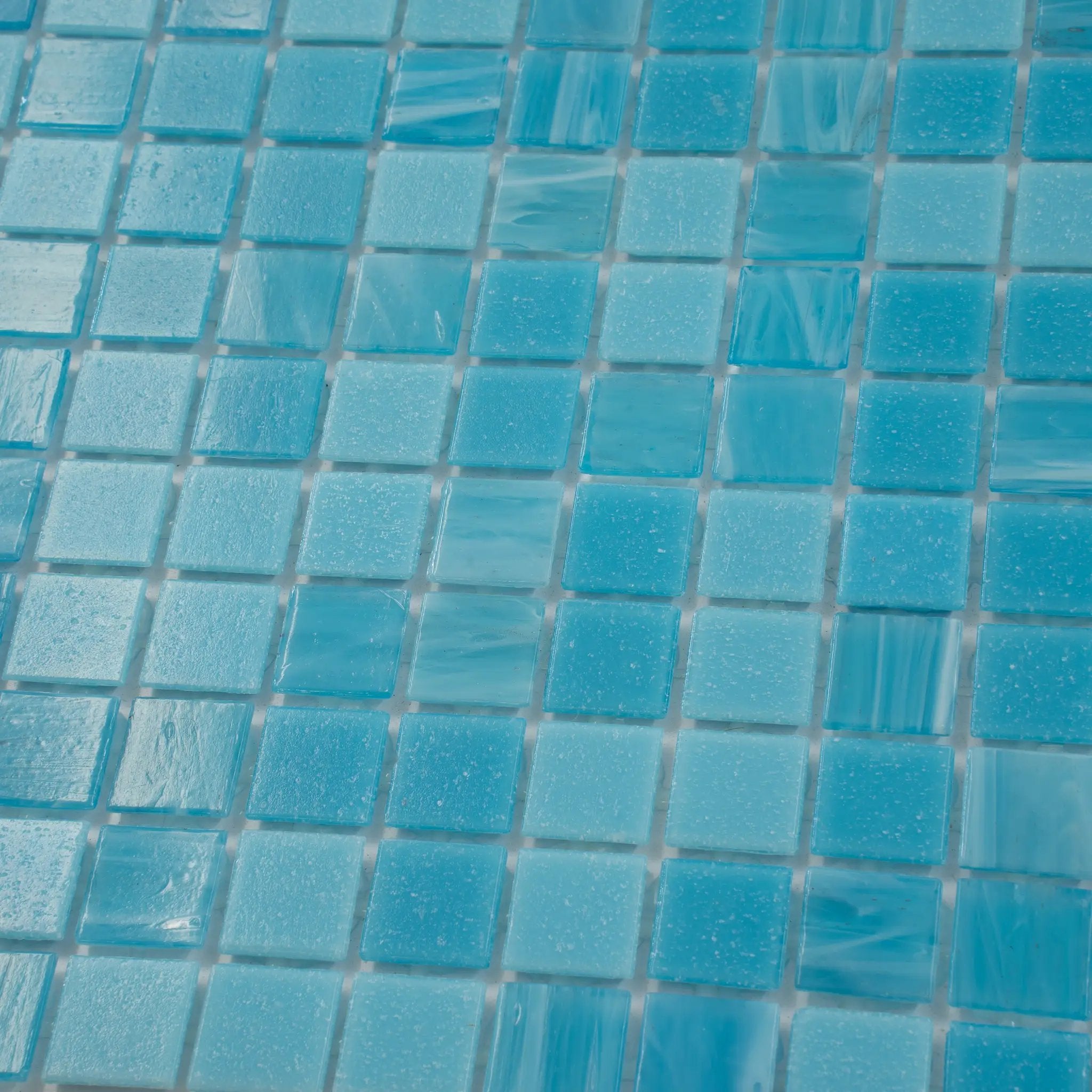 Arctic Blue 12x12 Uniform Square Glossy Glass Mosaic Tile (20 pack, 20 sq ft/case) by Apollo Tile