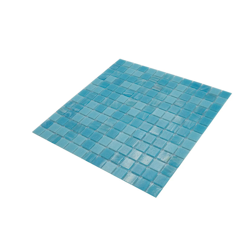 Arctic Blue 12x12 Uniform Square Glossy Glass Mosaic Tile (20 pack, 20 sq ft/case) by Apollo Tile
