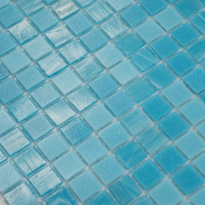 Arctic Blue 12x12 Uniform Square Glossy Glass Mosaic Tile (20 pack, 20 sq ft/case) by Apollo Tile