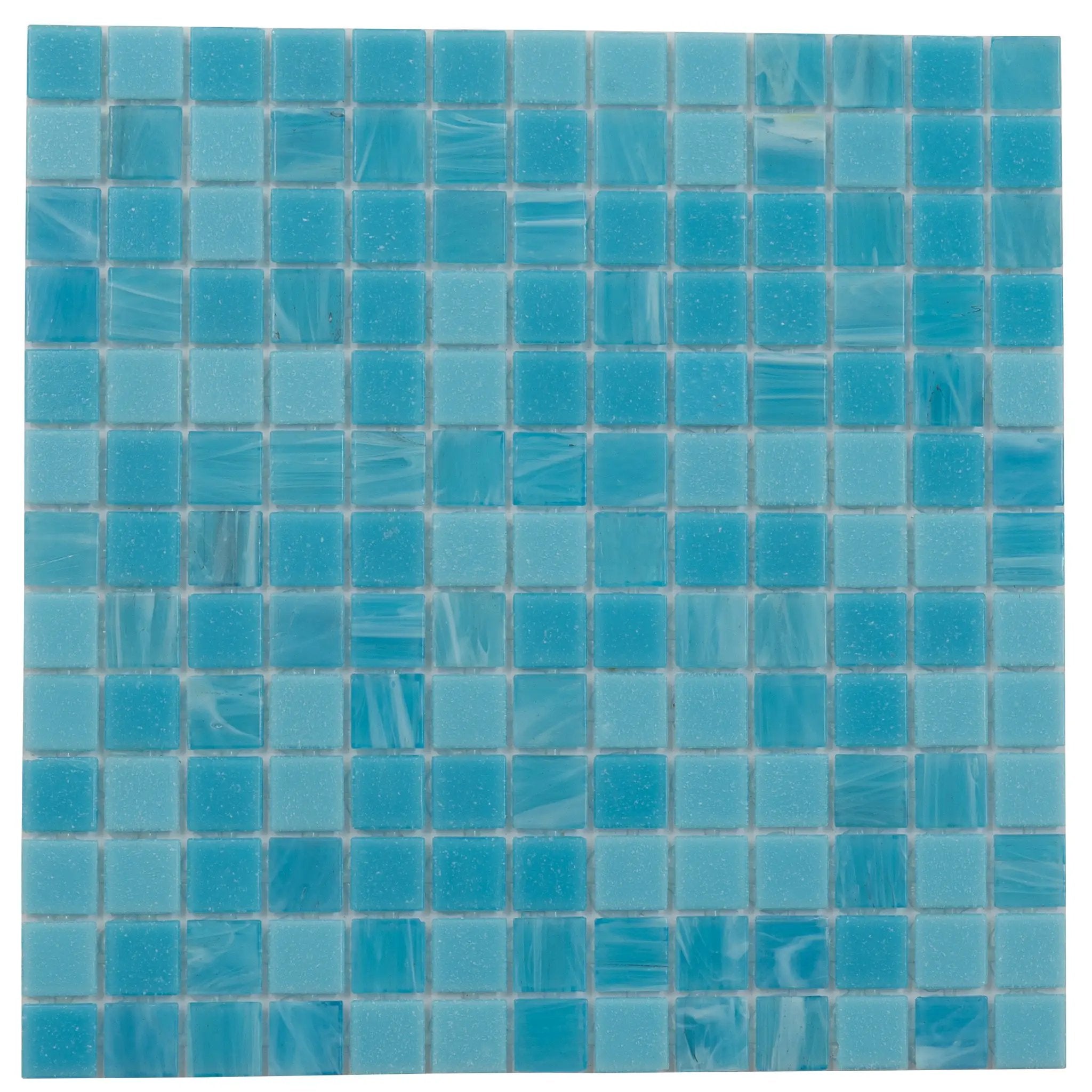 Arctic Blue 12x12 Uniform Square Glossy Glass Mosaic Tile (20 pack, 20 sq ft/case) by Apollo Tile