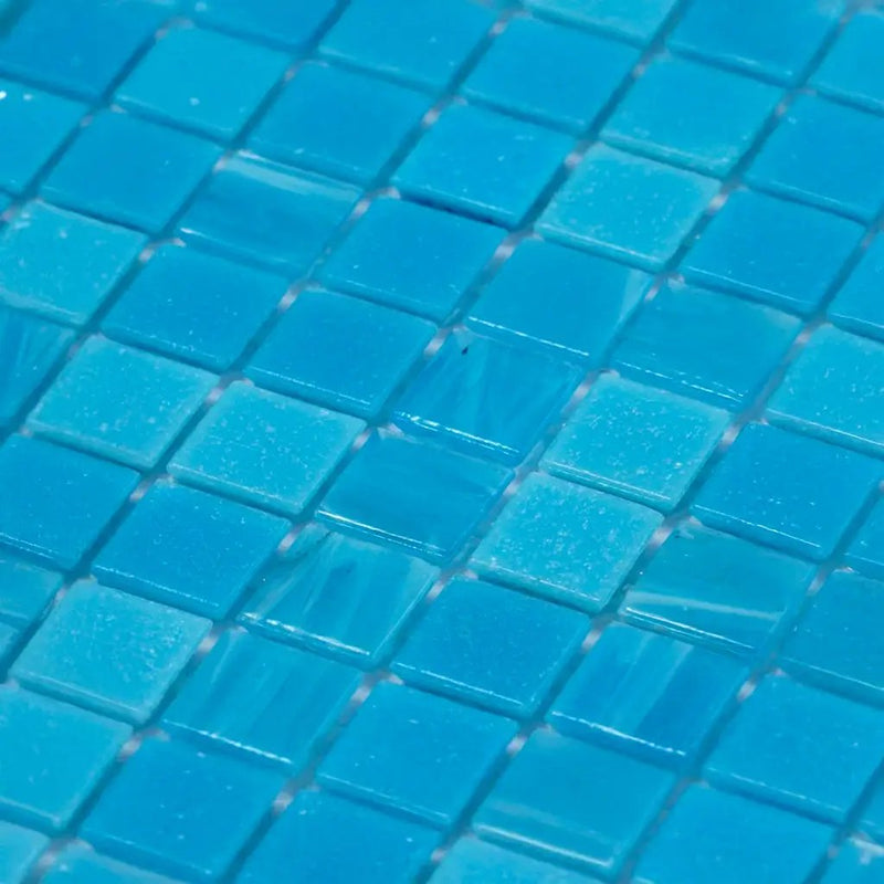 Arctic Blue 12x12 Uniform Square Glossy Glass Mosaic Tile (20 pack, 20 sq ft/case) by Apollo Tile