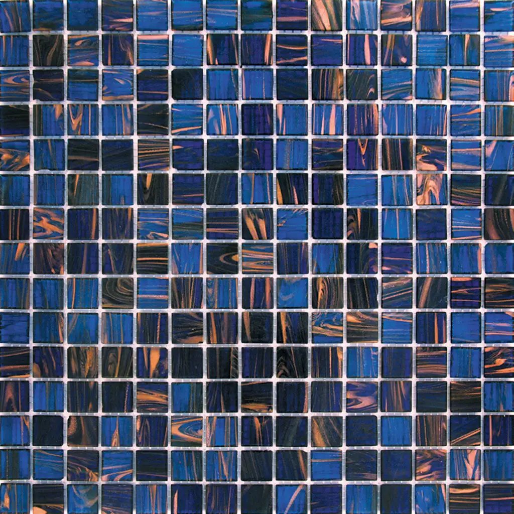 Space Blue 12x12 Glossy Uniform Square Glass Mosaic Tile (20 pack, 20 sq ft/case) by Apollo Tile