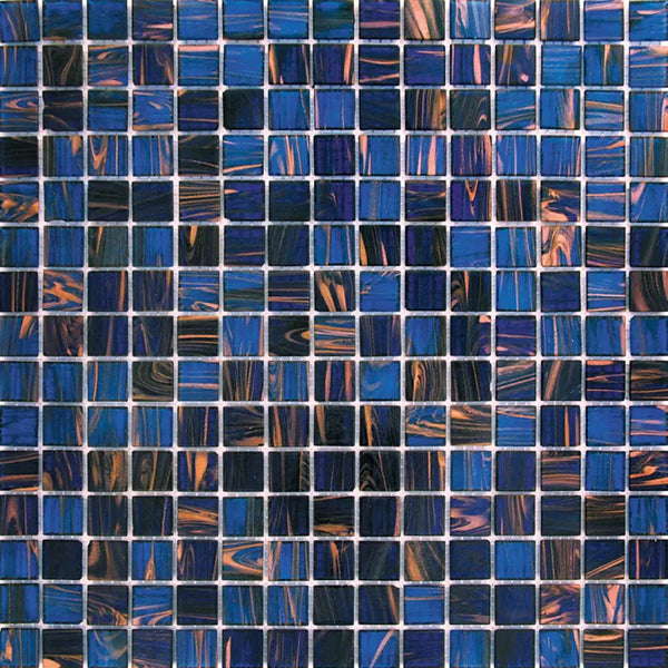 Space Blue 12x12 Glossy Uniform Square Glass Mosaic Tile (20 pack, 20 sq ft/case)