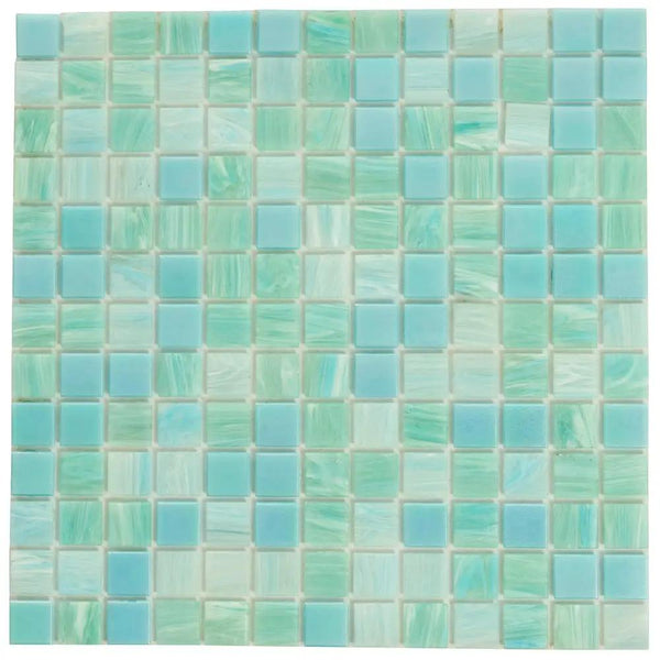 Baby Blue 12x12 Uniform Square Glossy Glass Mosaic Tile (20 pack, 20 sq ft/case)