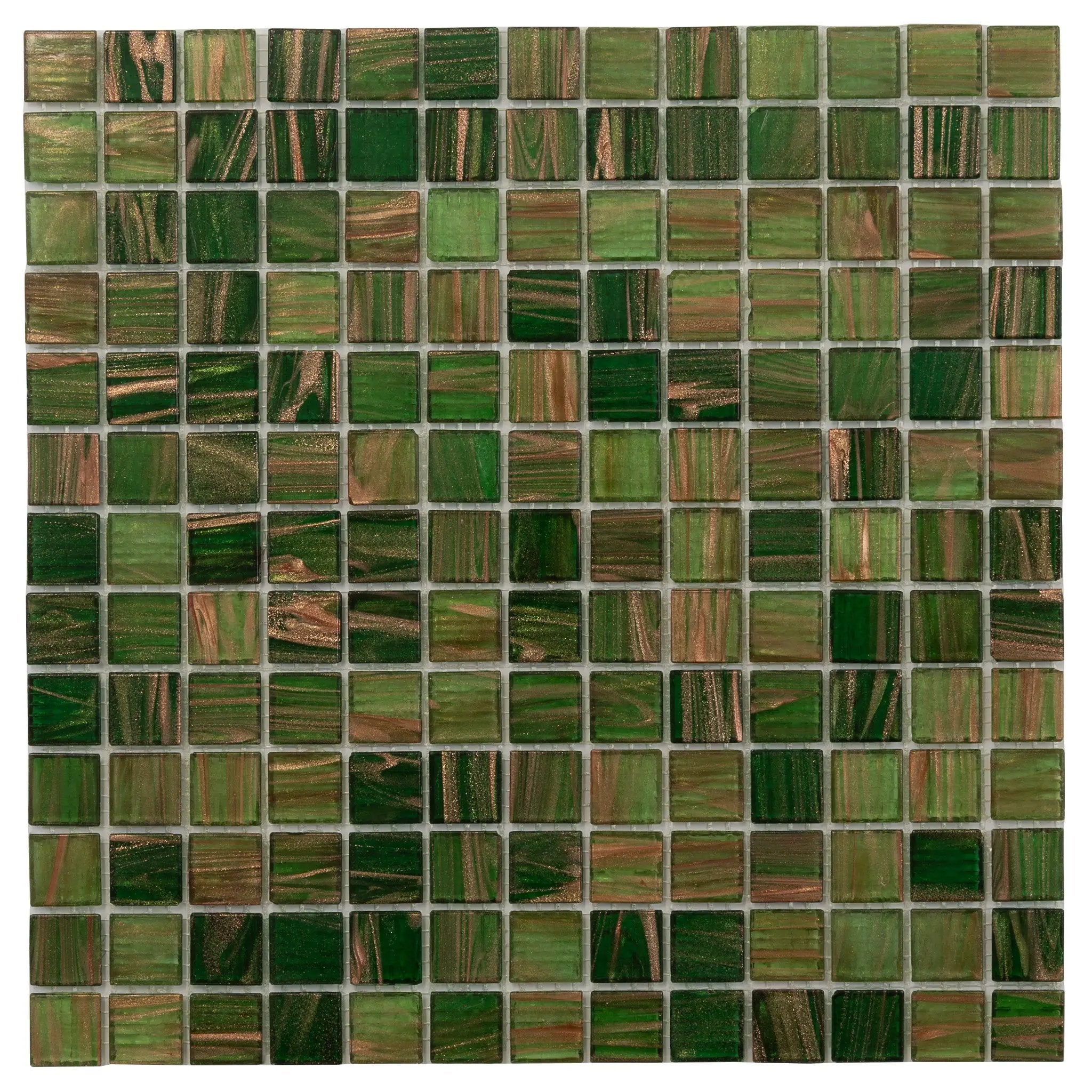 Moss Green 12x12 Glossy Uniform Square Glass Mosaic Tile (20 pack, 20 sq ft/case) by Apollo Tile