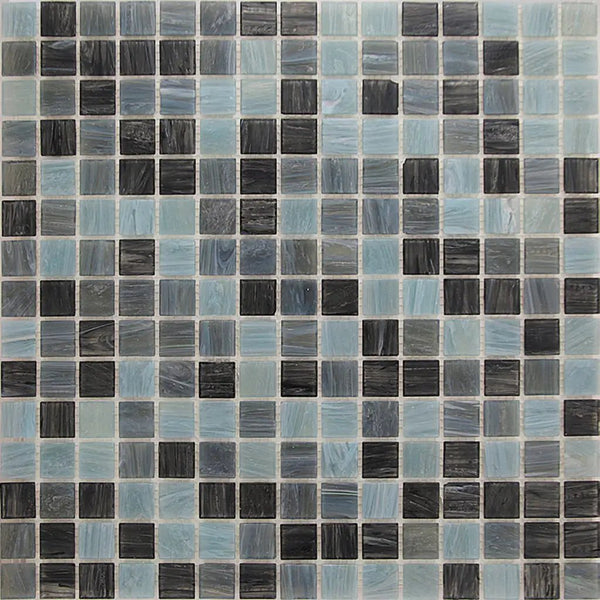 Dark Gray 12x12 Glossy Uniform Square Glass Mosaic Tile (20 pack, 20 sq ft/case)
