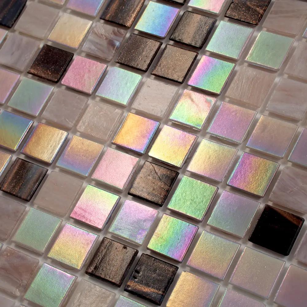 Crepe Pink 12x12 Glossy Uniform Square Glass Mosaic Tile (20 pack, 20 sq ft/case) by Apollo Tile