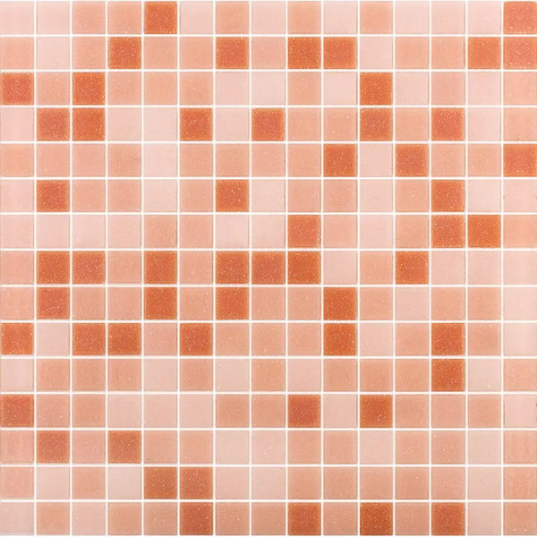 Peach Pink 12x12 Glossy Uniform Square Glass Mosaic Tile (20 pack, 20 sq ft/case)