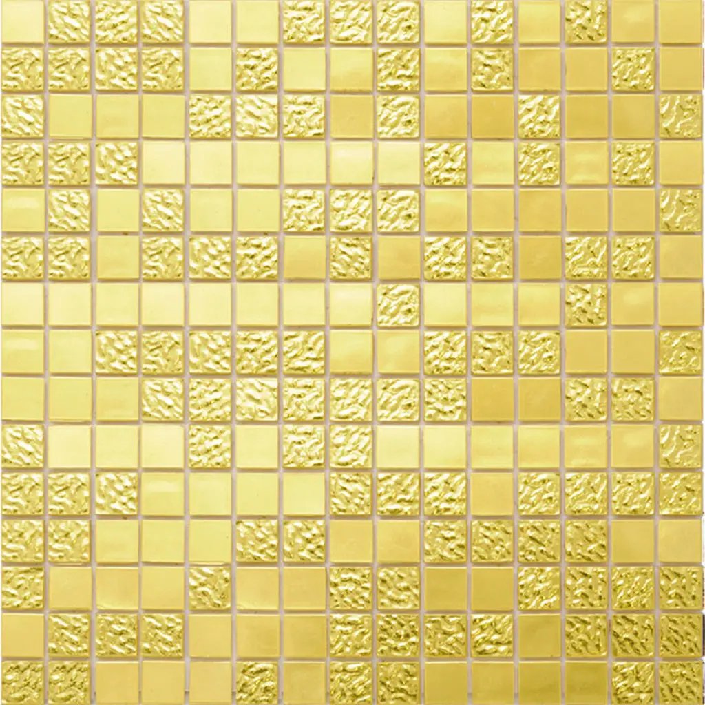 Gold Yellow 12x12 Glossy Uniform Square Glass Mosaic Tile (20 pack, 20 sq ft/case) by Apollo Tile