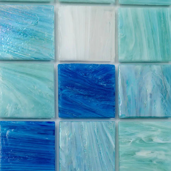 Green White 12x12 Glossy Uniform Square Glass Mosaic Tile (20 pack, 20 sq ft/case), photo 2 of 6