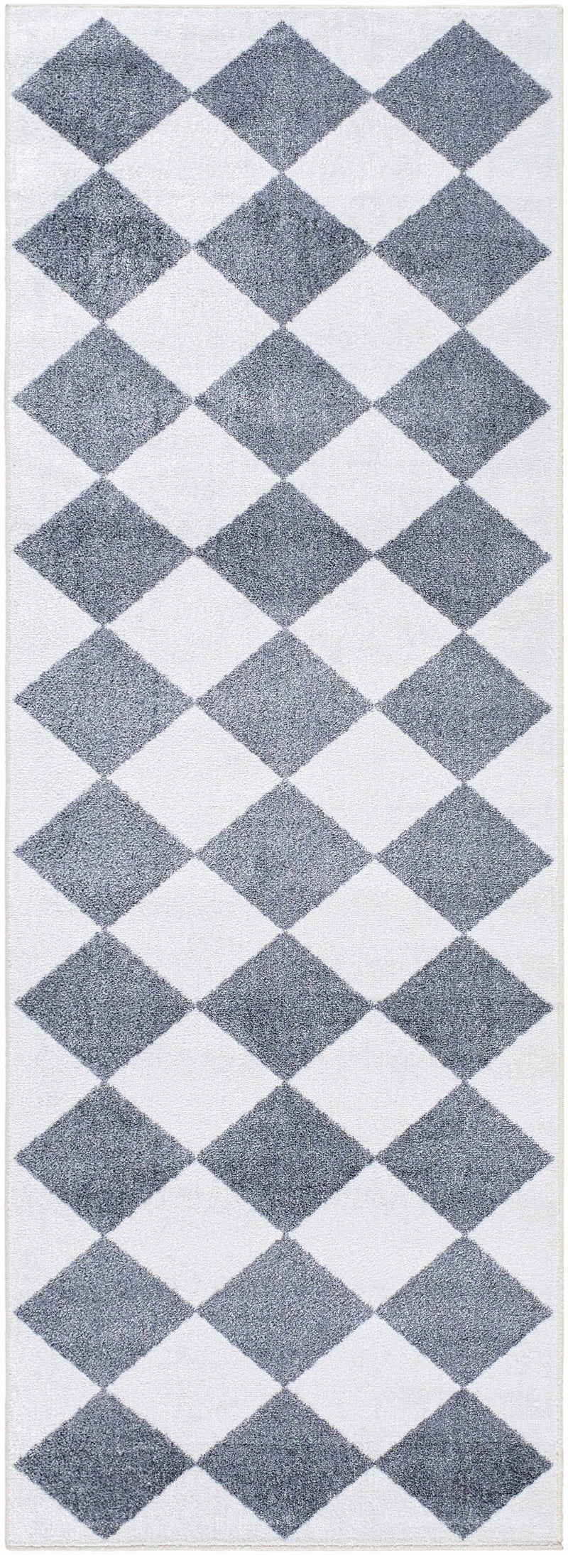 Ulric Navy Blue Diamond Washable Area Rug by Boutique Rugs