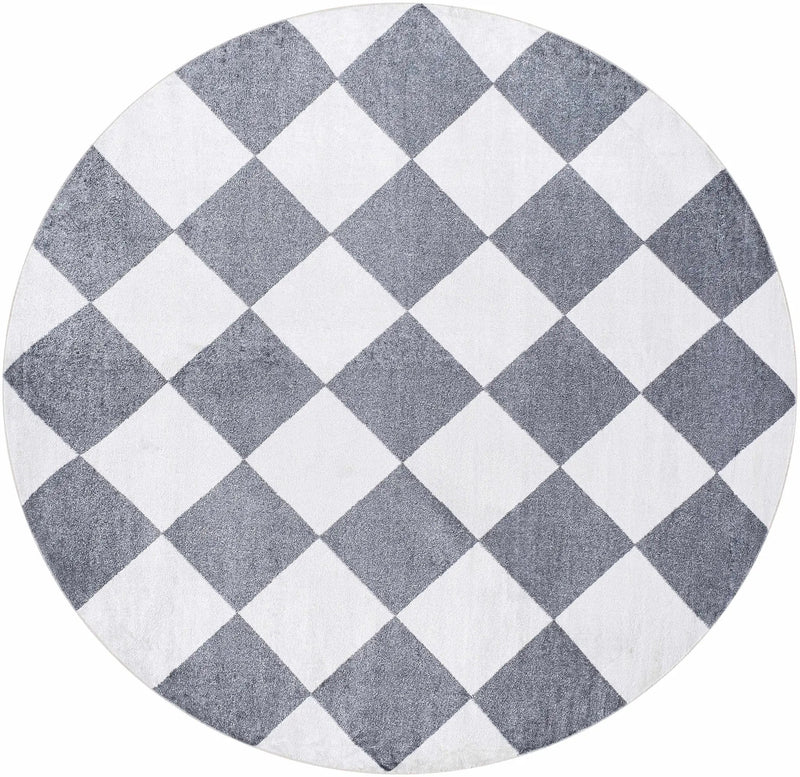 Ulric Navy Blue Diamond Washable Area Rug by Boutique Rugs