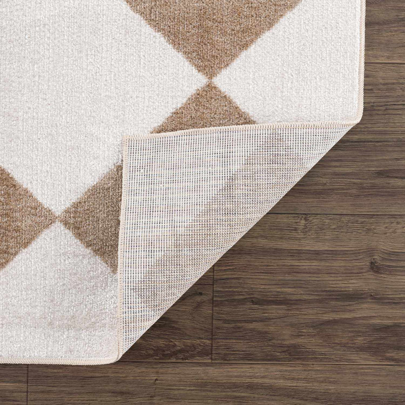 Ulric Brown Diamond Washable Area Rug by Boutique Rugs