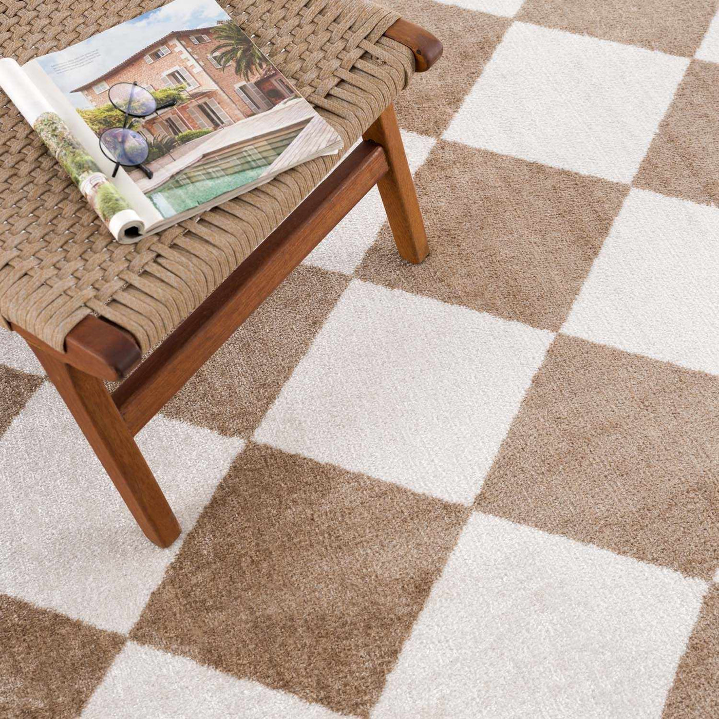 Ulric Brown Diamond Washable Area Rug by Boutique Rugs