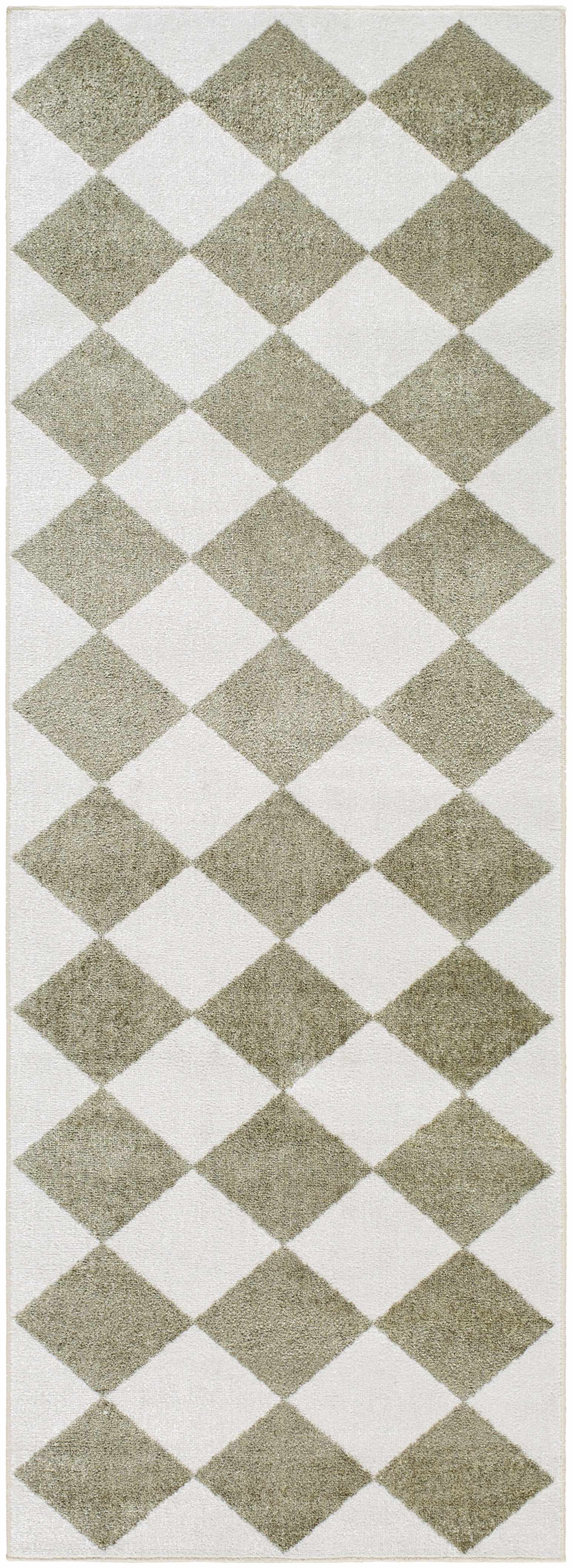 Ulric Green Diamond Washable Area Rug by Boutique Rugs