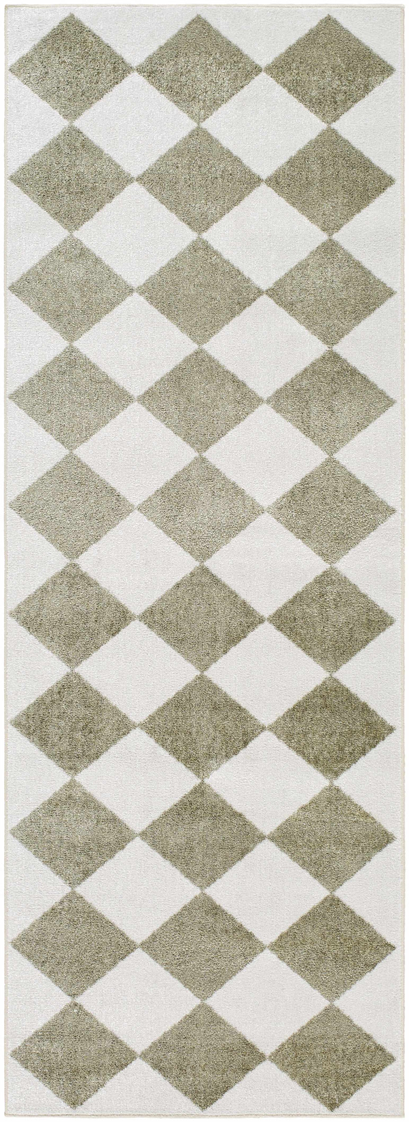 Ulric Green Diamond Washable Area Rug by Boutique Rugs
