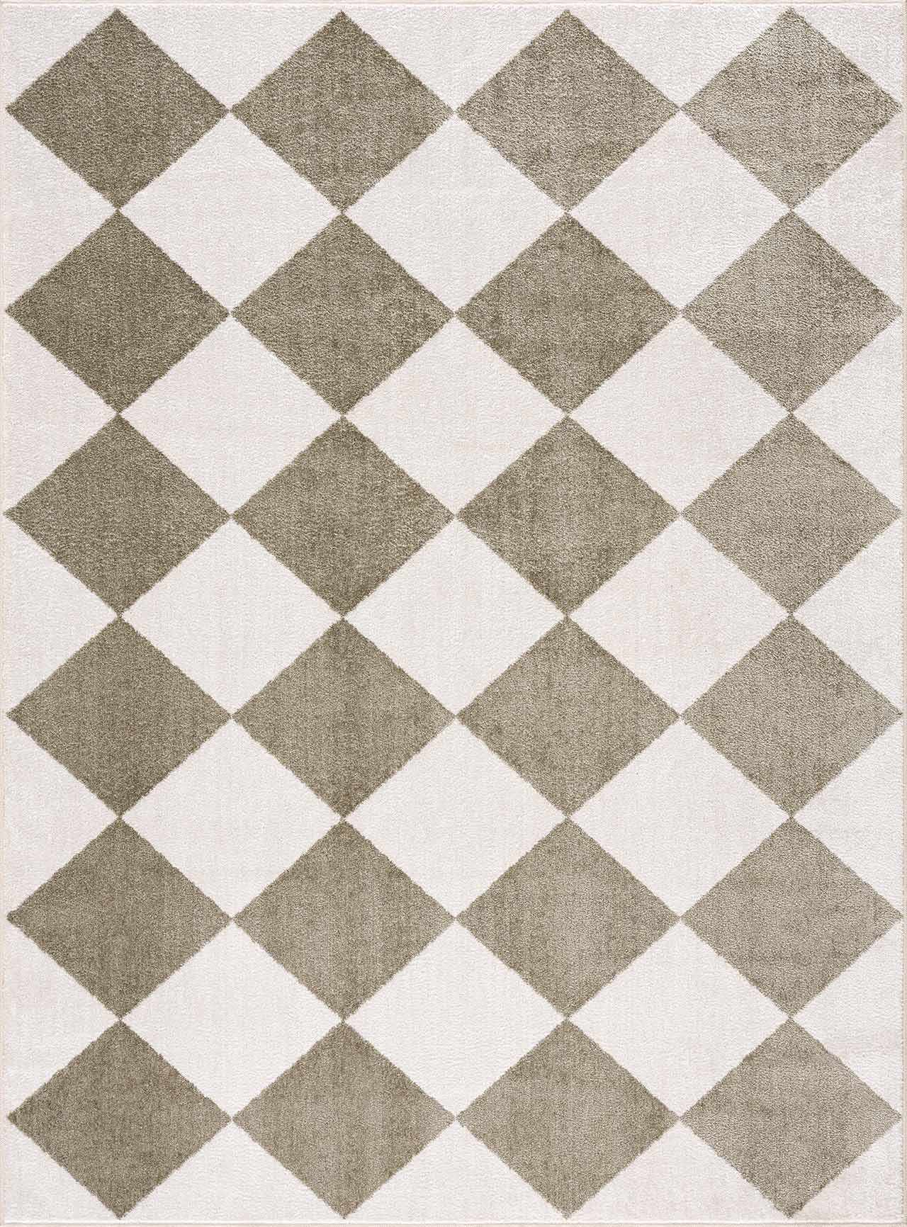 Ulric Green Diamond Washable Area Rug by Boutique Rugs