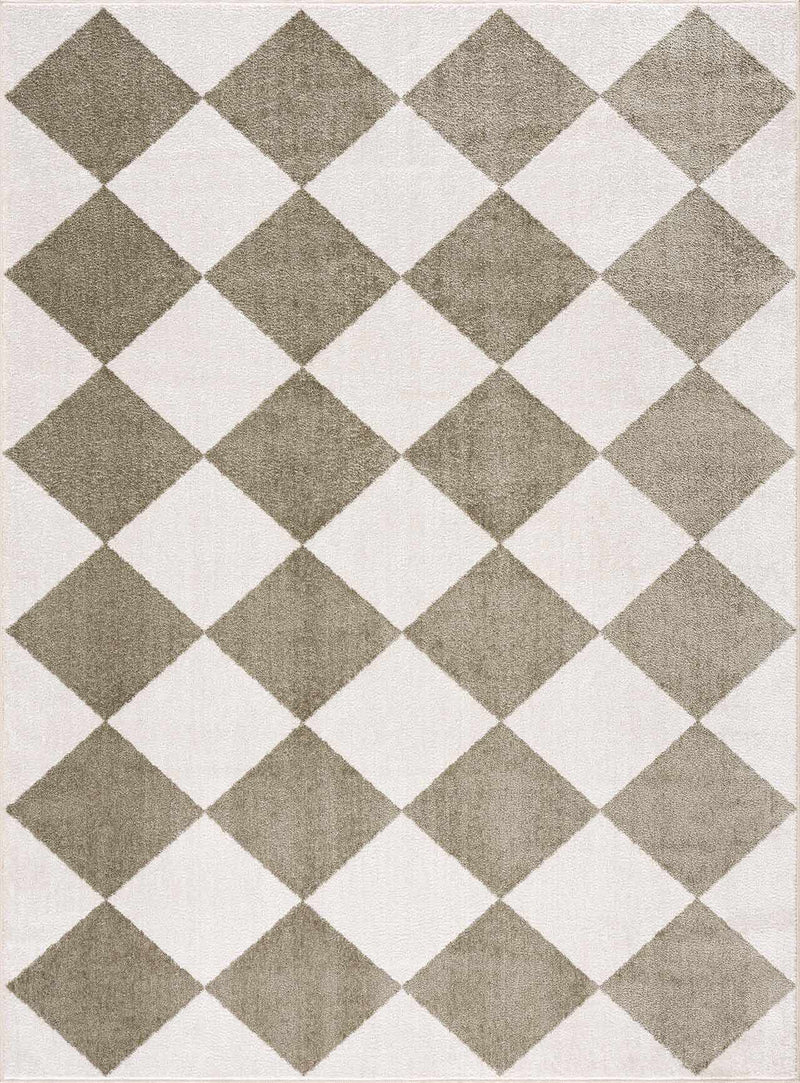 Ulric Green Diamond Washable Area Rug by Boutique Rugs