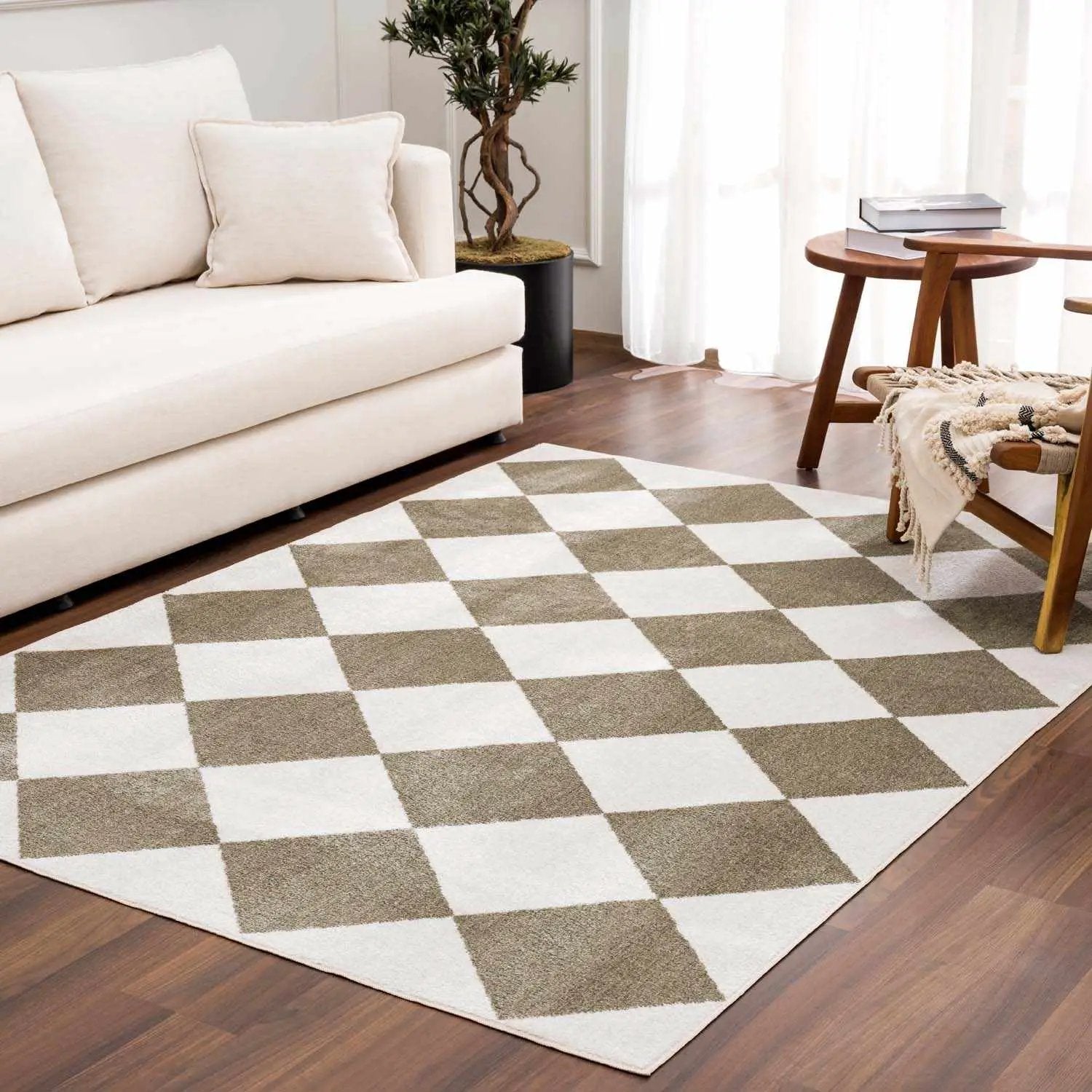 Ulric Green Diamond Washable Area Rug by Boutique Rugs