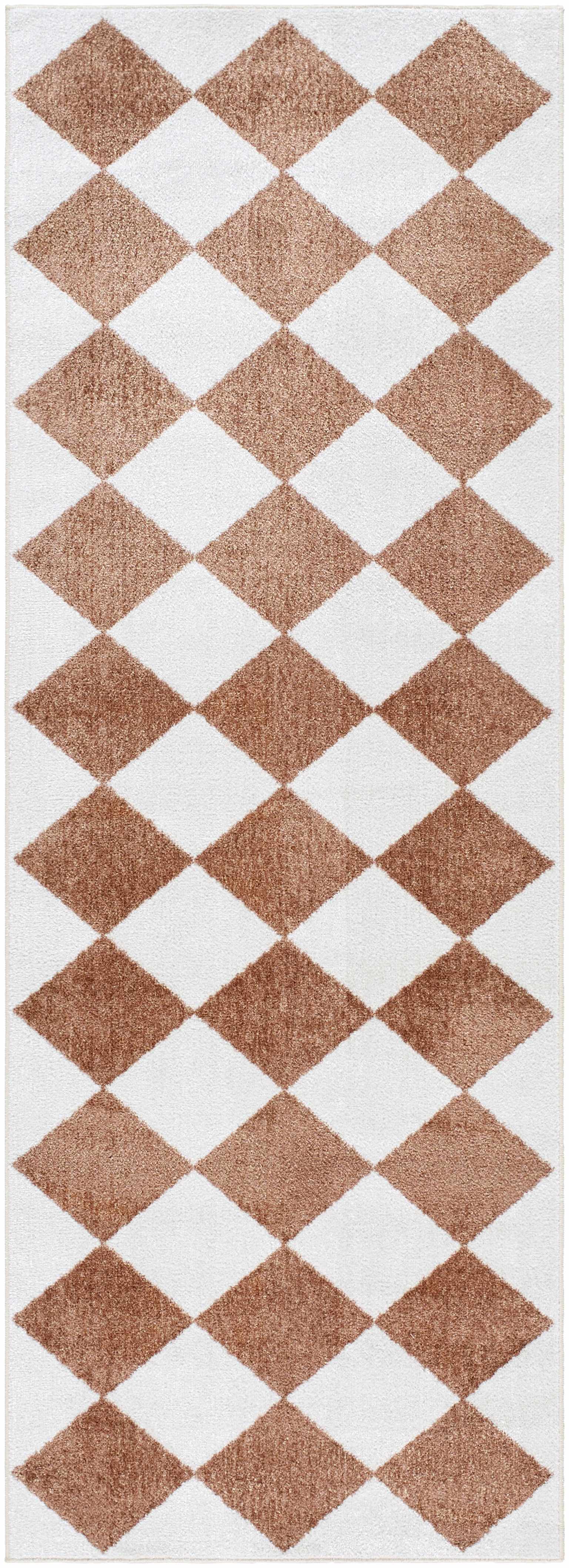 Ulric Chestnut Diamond Washable Area Rug by Boutique Rugs