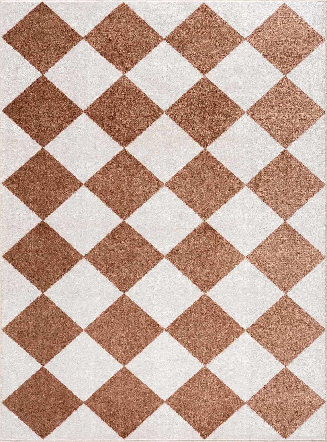 Ulric Chestnut Diamond Washable Area Rug by Boutique Rugs